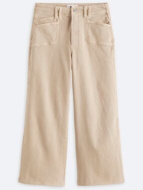 PAIGE Anessa Wide-Leg Crop Jeans with Raw Hem